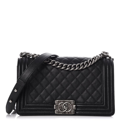 Chanel Caviar Quilted Medium Boy Flap Black 1 of 15