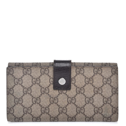 Gucci GG Plus Monogram Ladies GG Continental Wallet Beige Ebony Cocoa 1 of 9