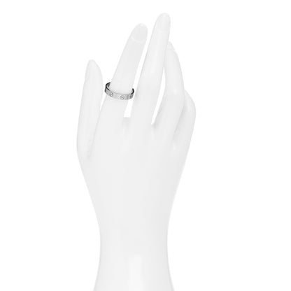 Cartier 18K White Gold 3.5mm LOVE Wedding Band Ring 55 7.25 2 of 4