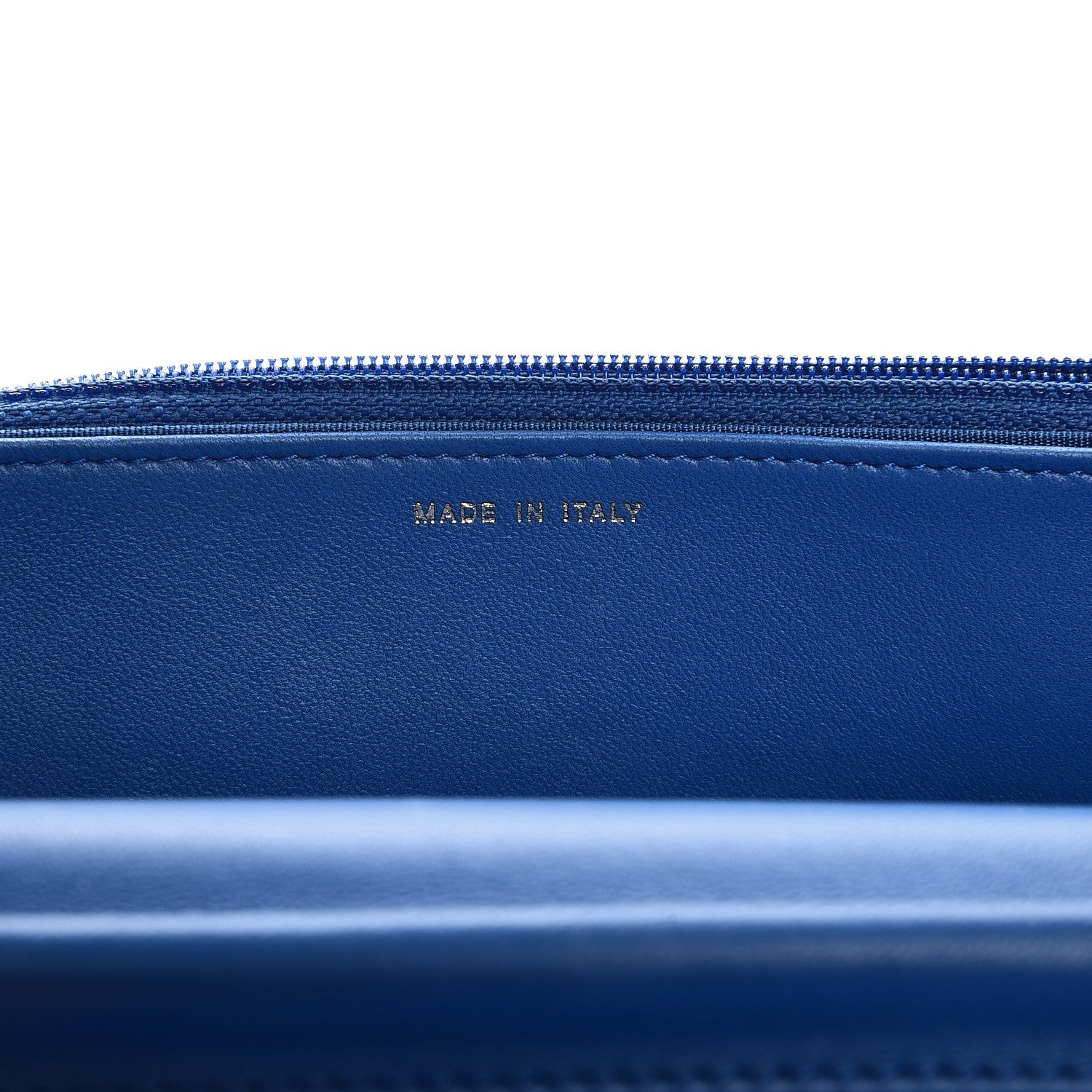 Chanel Lambskin Quilted Boy Wallet On Chain WOC Blue 7 of 9