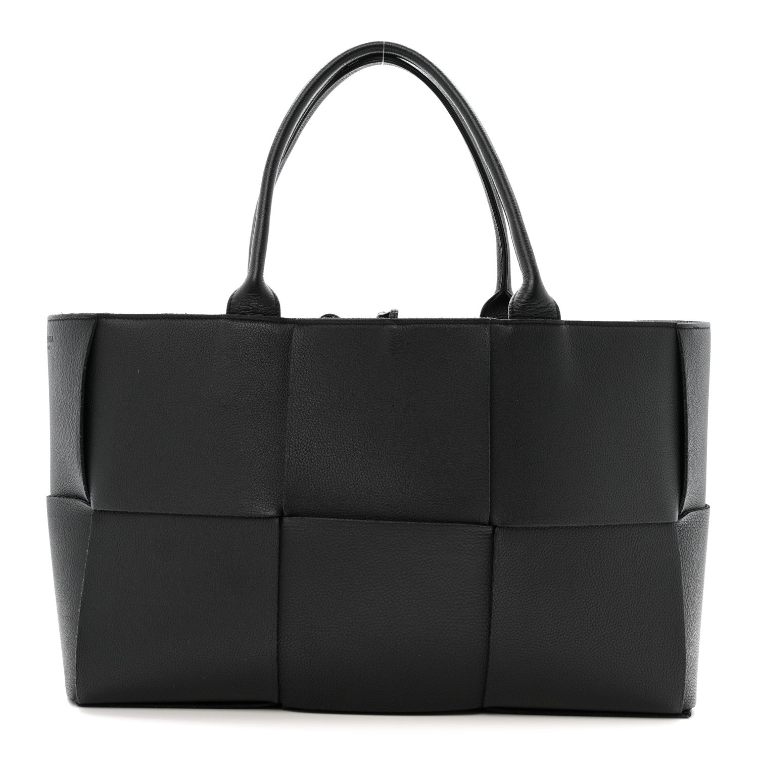 Bottega Veneta Grained Calfskin Maxi Intrecciato Medium Arco Tote Black 1 of 13