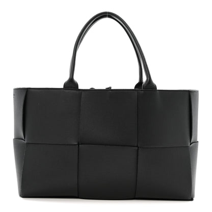 Bottega Veneta Grained Calfskin Maxi Intrecciato Medium Arco Tote Black 1 of 13