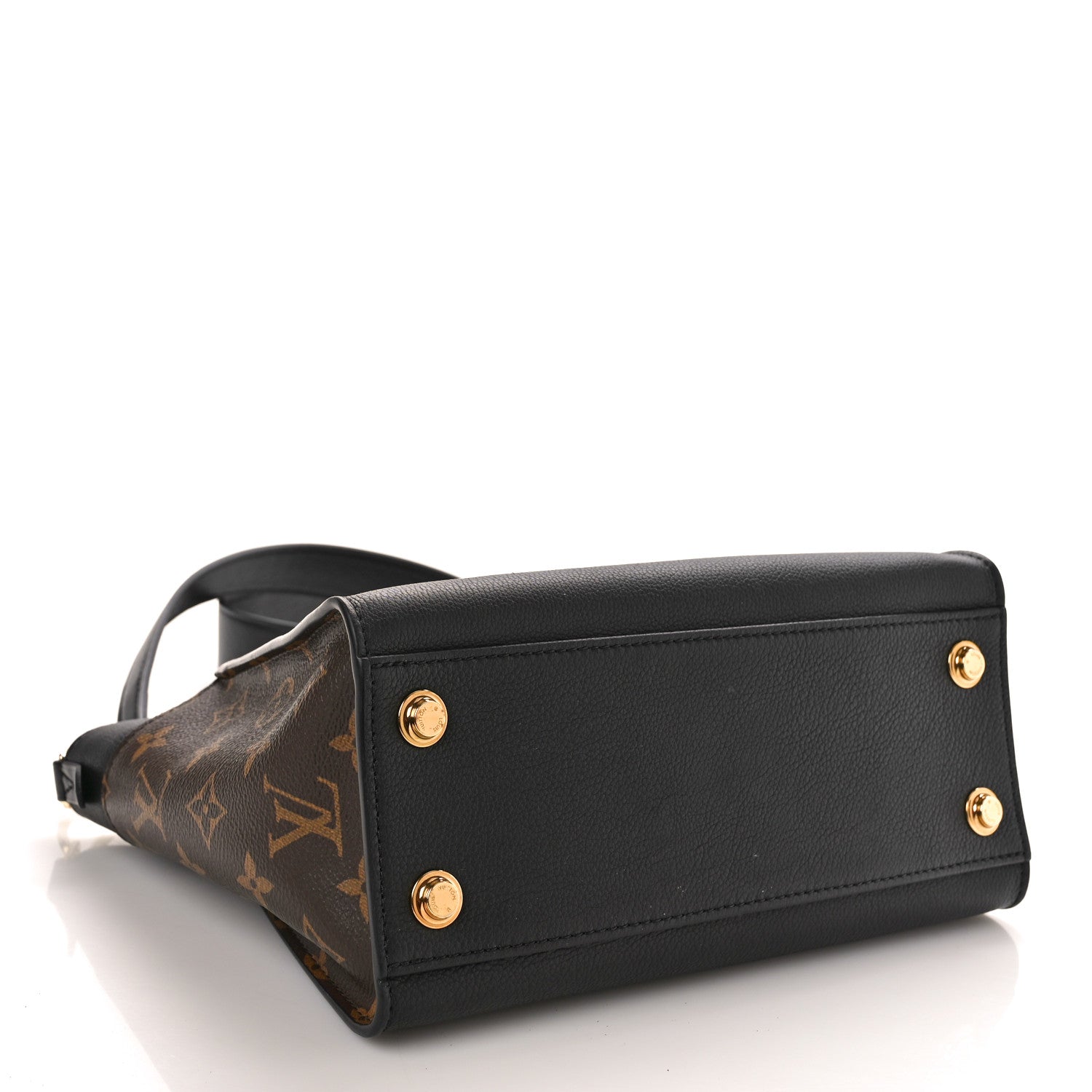 Louis Vuitton Calfskin Monogram On My Side PM Black 4 of 9