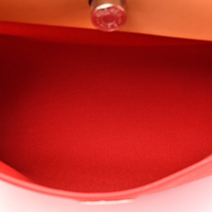 Hermes Vache Hunter Toile Herbag Zip 31 PM Rouge Tomate Natural 6 of 11