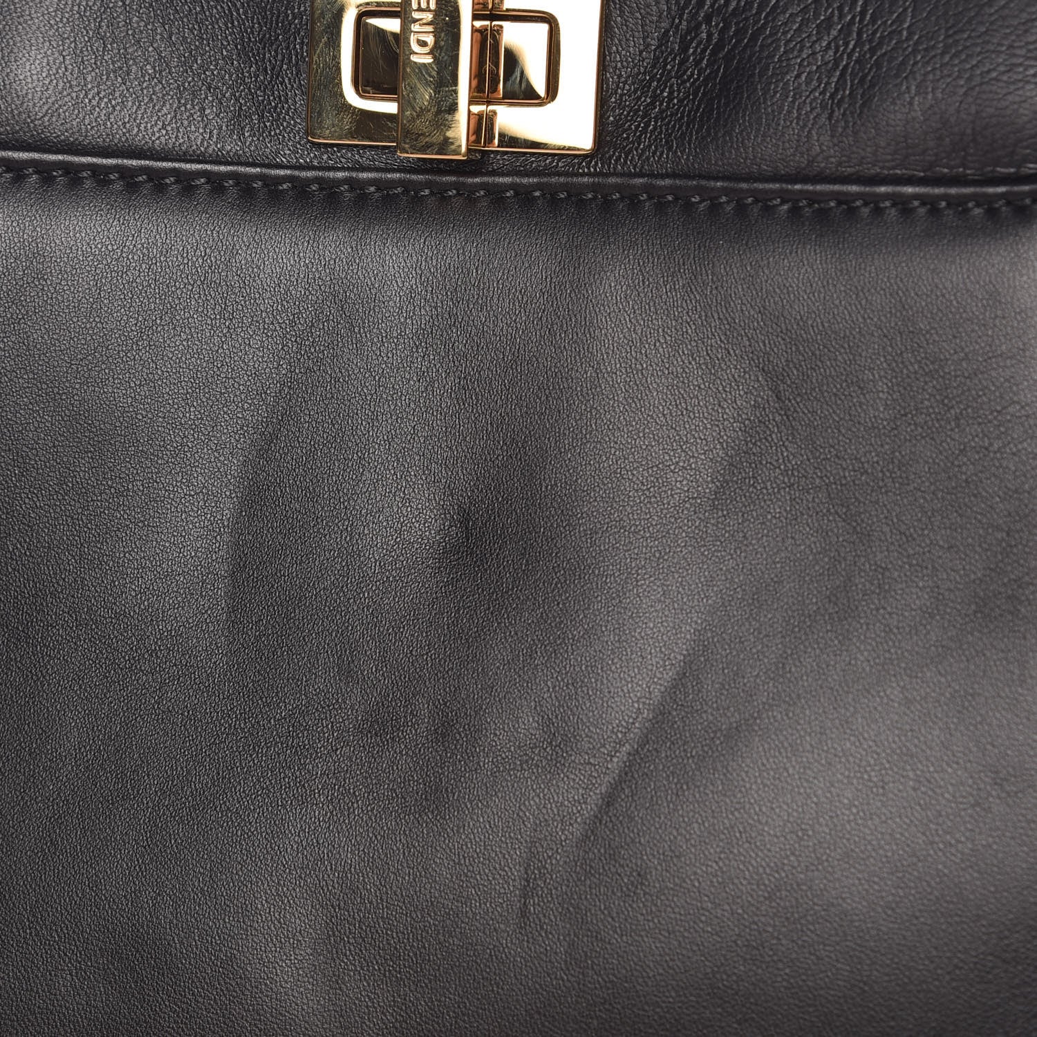 Fendi Nappa Mini Peekaboo Iconic Satchel Black 11 of 11
