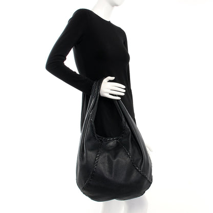 Bottega Veneta Cervo Deerskin Large Hobo Nero Black 2 of 7