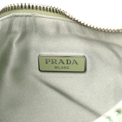 Prada Satin Crystal Re-Edition 2005 Shoulder Bag Acqua 7 of 12