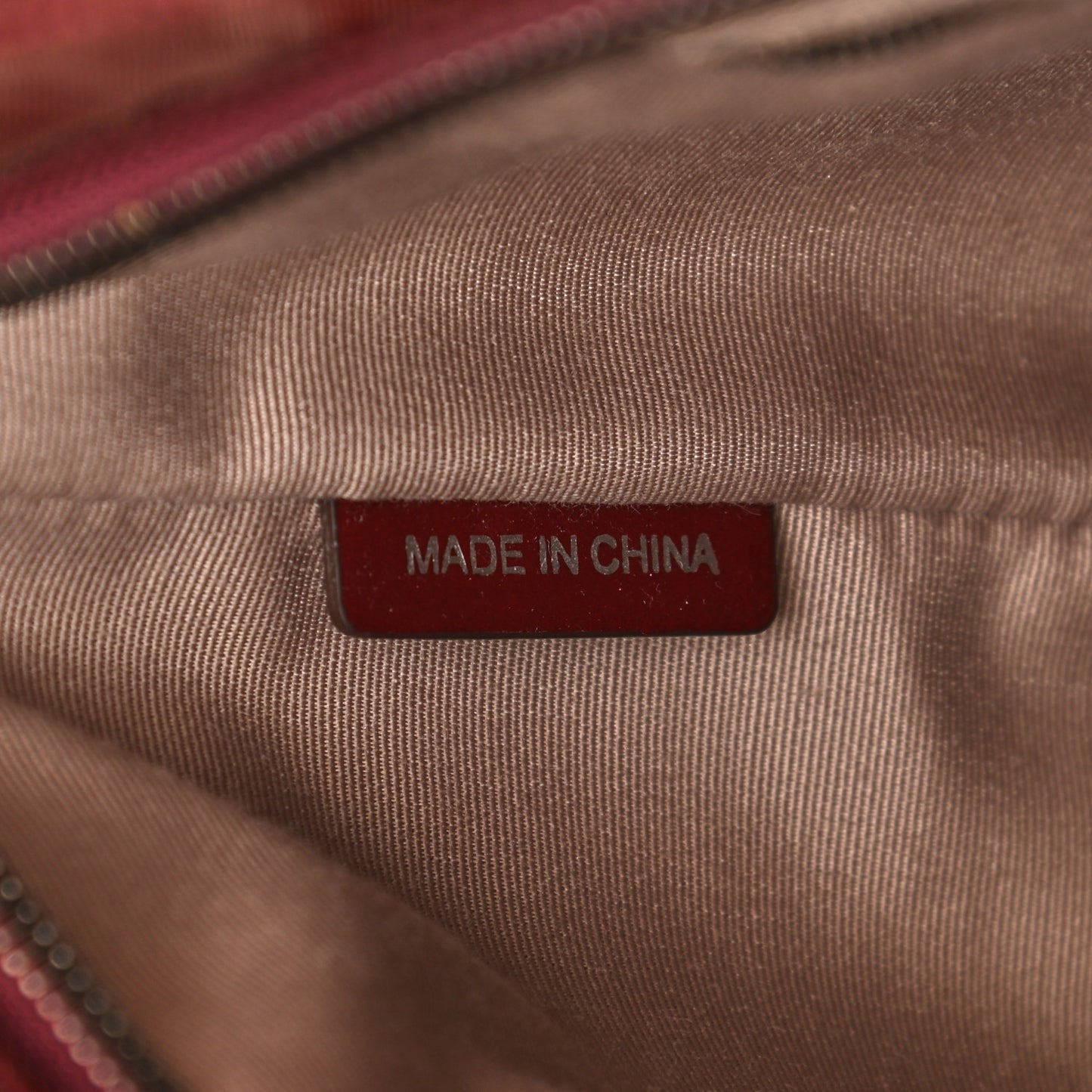 Patent Nova Check Medium Denham Tote Dark Red