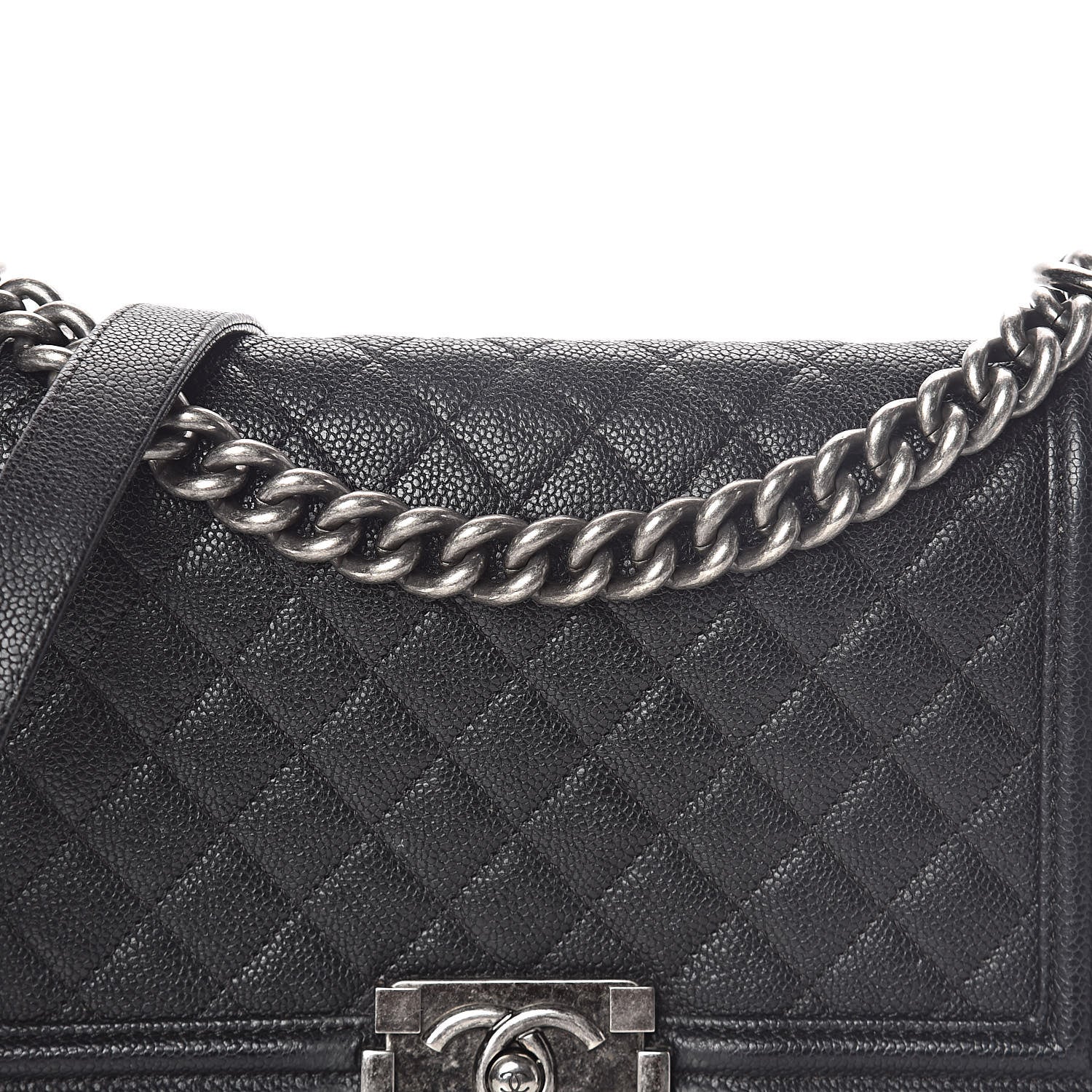 Chanel Caviar Quilted Medium Boy Flap Black 8 of 10