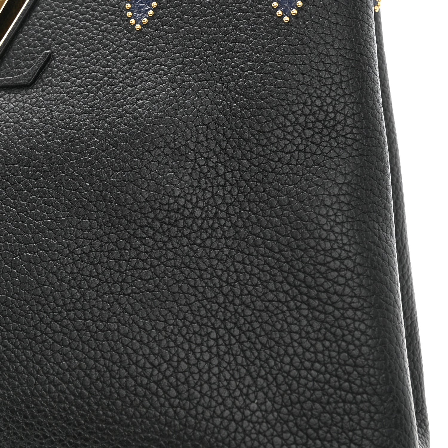 Louis Vuitton Taurillon Flower Capucines PM Black Blue 10 of 13