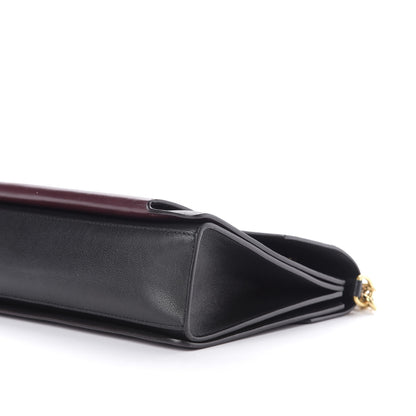 Givenchy Crinkled Patent Calfskin Medium GV3 Flap Black Burgundy 7 of 10
