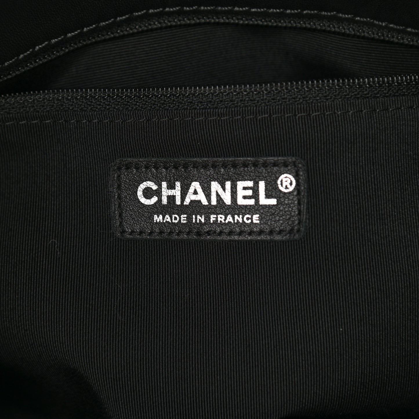 Lambskin Surpique Chevron Small Tote Black