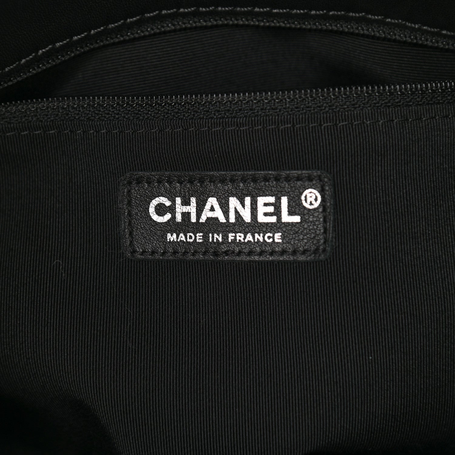 Chanel Lambskin Surpique Chevron Small Tote Black 6 of 10