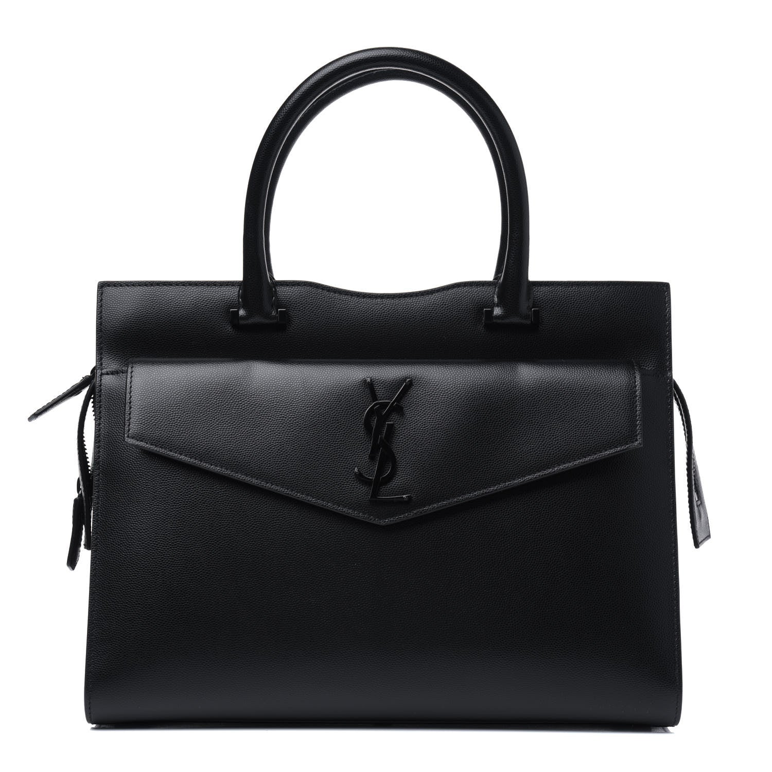 Saint Laurent Grain De Poudre Medium Uptown Tote Black 1 of 4