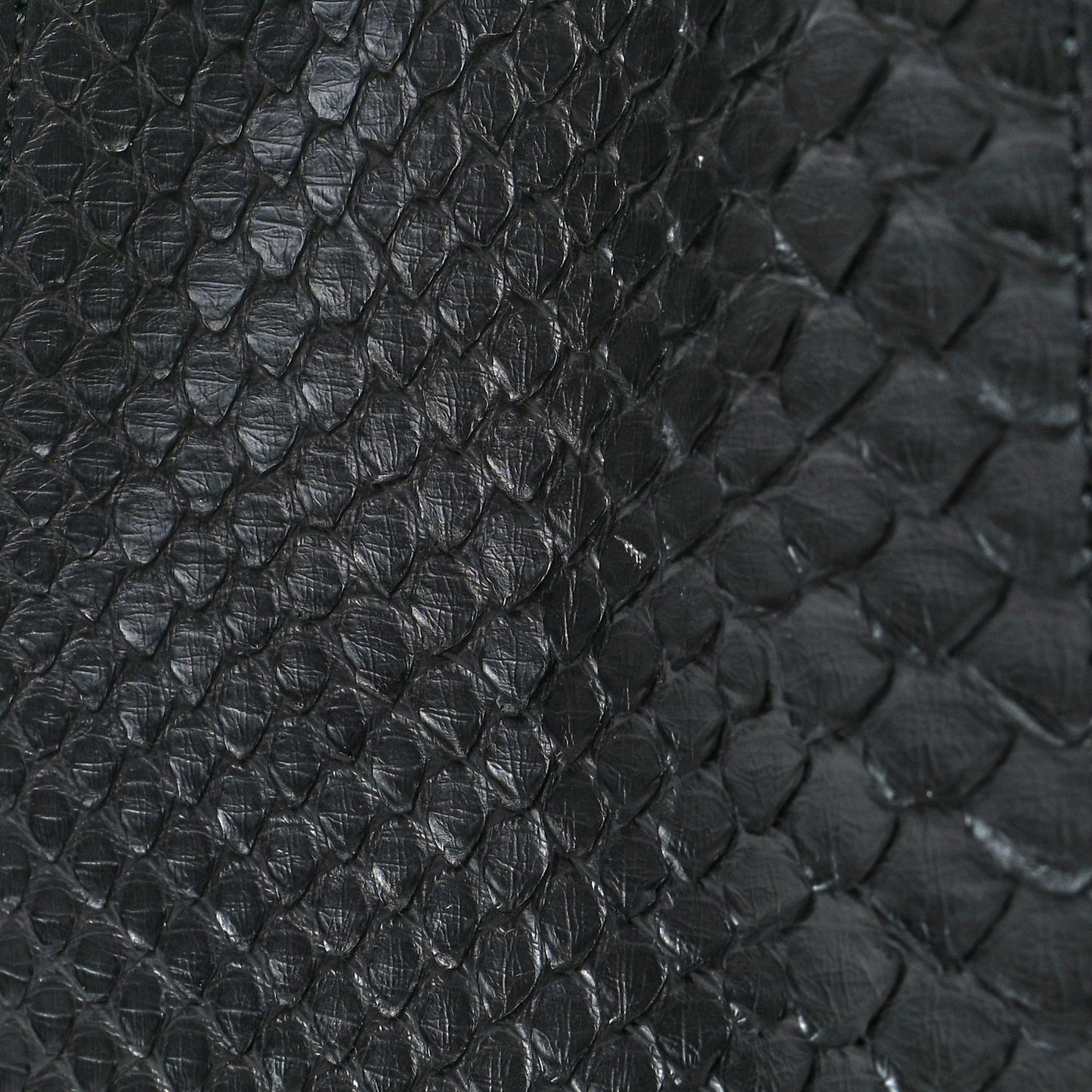 Snakeskin Jumbo Double Flap Black