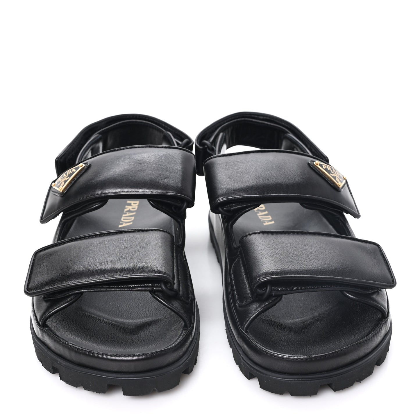 Nappa Quilted Padded Slingback Sandals 37 Black