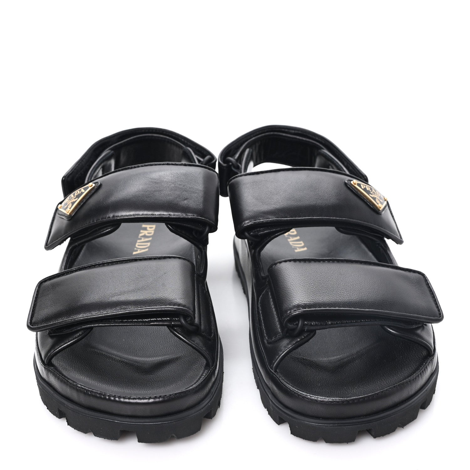 Prada Nappa Quilted Padded Slingback Sandals 37 Black 3 of 10