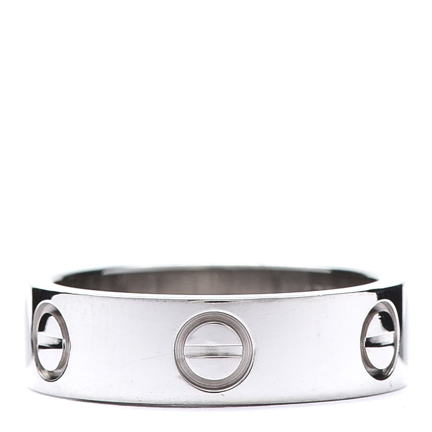 Cartier 18K White Gold 5.5mm LOVE Ring 52 6 1 of 4