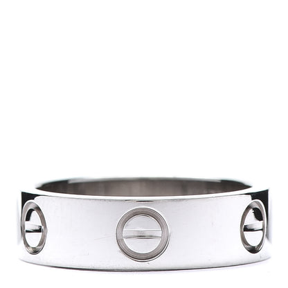 Cartier 18K White Gold 5.5mm LOVE Ring 52 6 1 of 4