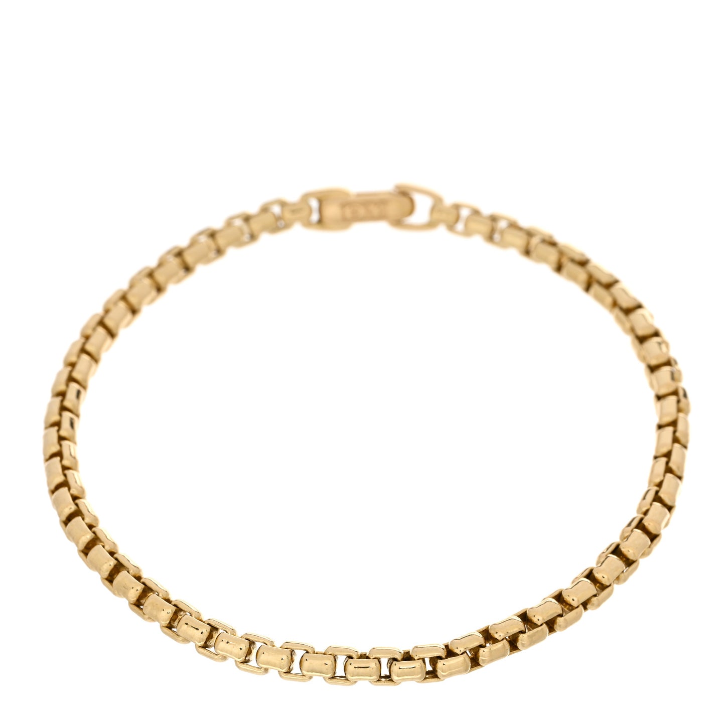 18K Yellow Gold 4mm Box Chain Bracelet