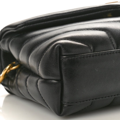 Saint Laurent Calfskin Y Quilted Monogram Toy Loulou Crossbody Bag Black 10 of 11
