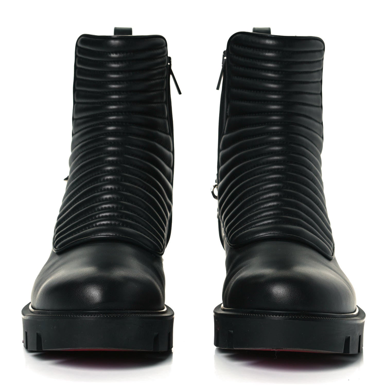 Christian Louboutin Calfskin Maddic Max Flat Boots 39.5 Black 3 of 8