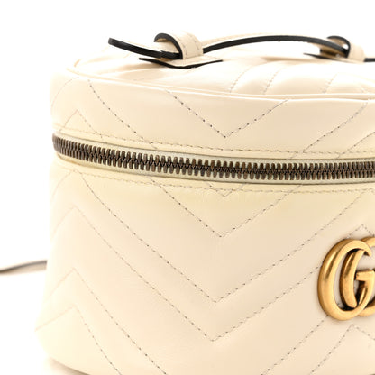 Gucci Calfskin Matelasse Mini GG Marmont Round Backpack White 12 of 12