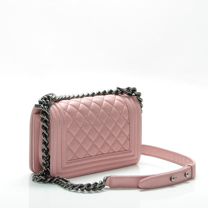 Chanel Lambskin Quilted Small Boy Flap Light Pink 3 of 9