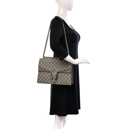 Gucci GG Supreme Monogram Medium Dionysus Shoulder Bag Taupe 2 of 10