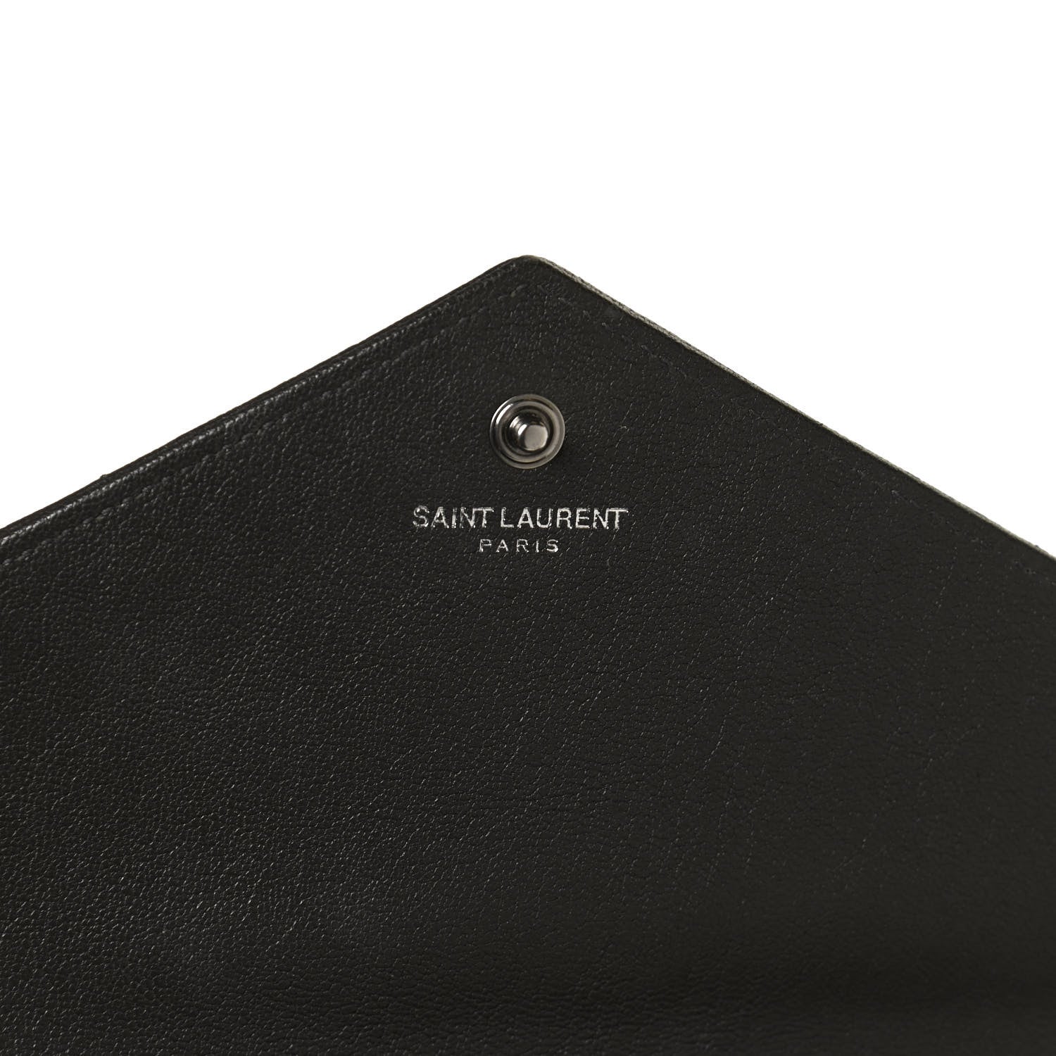 Saint Laurent Sheepskin Tri-Quilt Monogram Envelope Chain Wallet Earth 8 of 10