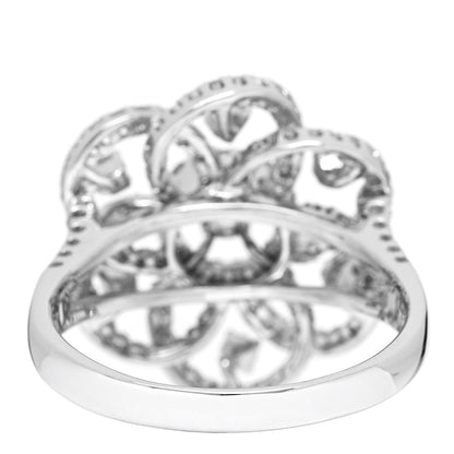 Parker & West by FASHIONPHILE 18K White Gold Diamond 1.24ctw Flower Ring 59 8.75 4 of 10