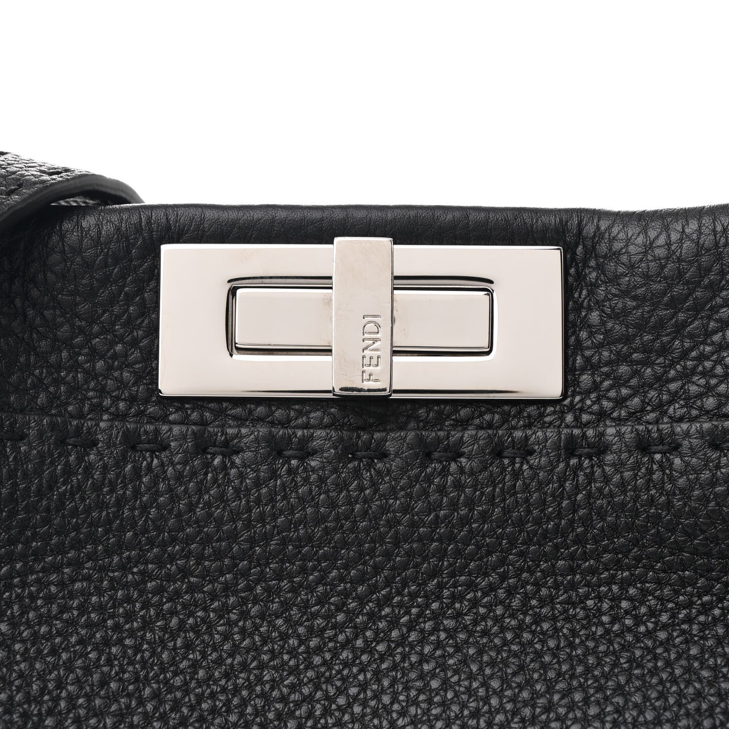 Fendi Cuoio Romano Selleria Bi-Color Medium Peekaboo Iconic Satchel Black Mou Black Mou 9 of 11