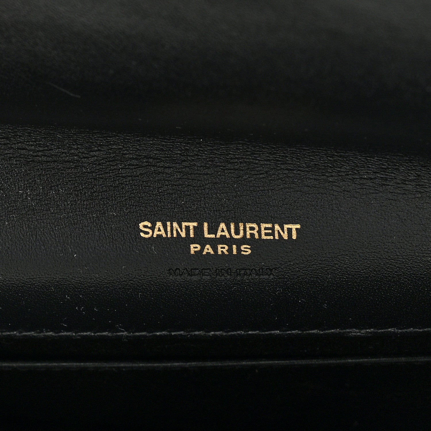 Saint Laurent Nappa Patent Calfskin Two-Toned Monogram Pouch Alabastro Black 6 of 6