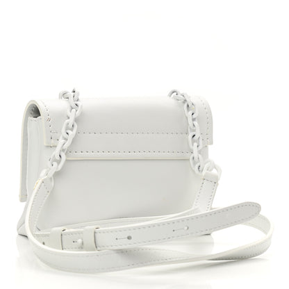 Off-White Calfskin Striped Diag Binder Flap Bag White 3 of 11