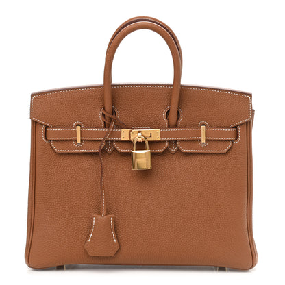 Hermes Togo Birkin 25 Gold 1 of 10