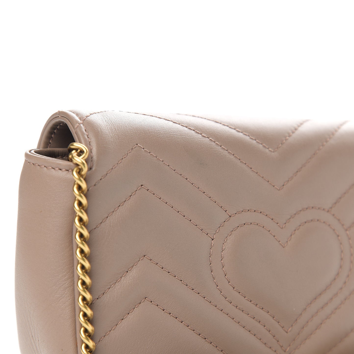 Calfskin Matelasse Super Mini GG Marmont Shoulder Bag Porcelain Rose