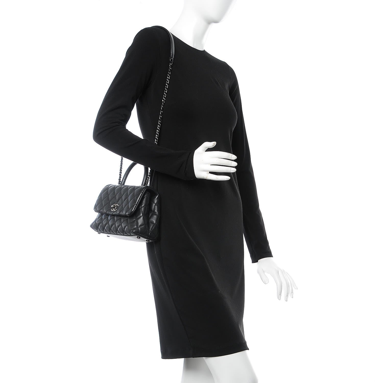 Chanel Caviar Quilted Mini Coco Handle Flap Black 2 of 8