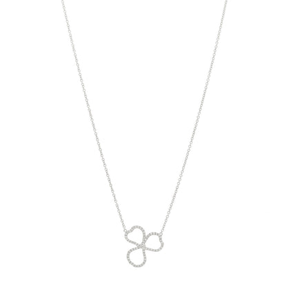 Tiffany Platinum Diamond Small Paper Flowers Pendant Necklace 1 of 5