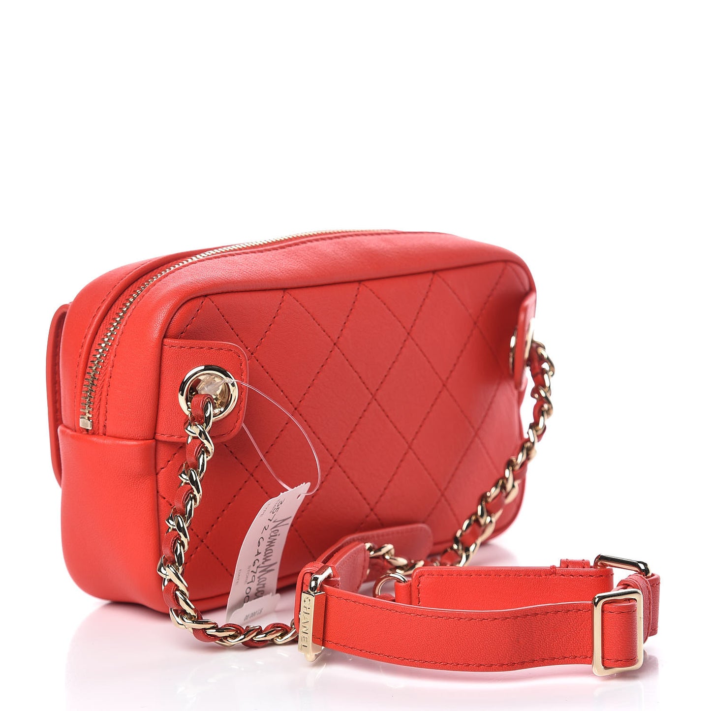 Goatksin Quilted Casual Trip Waist Belt Bag Red
