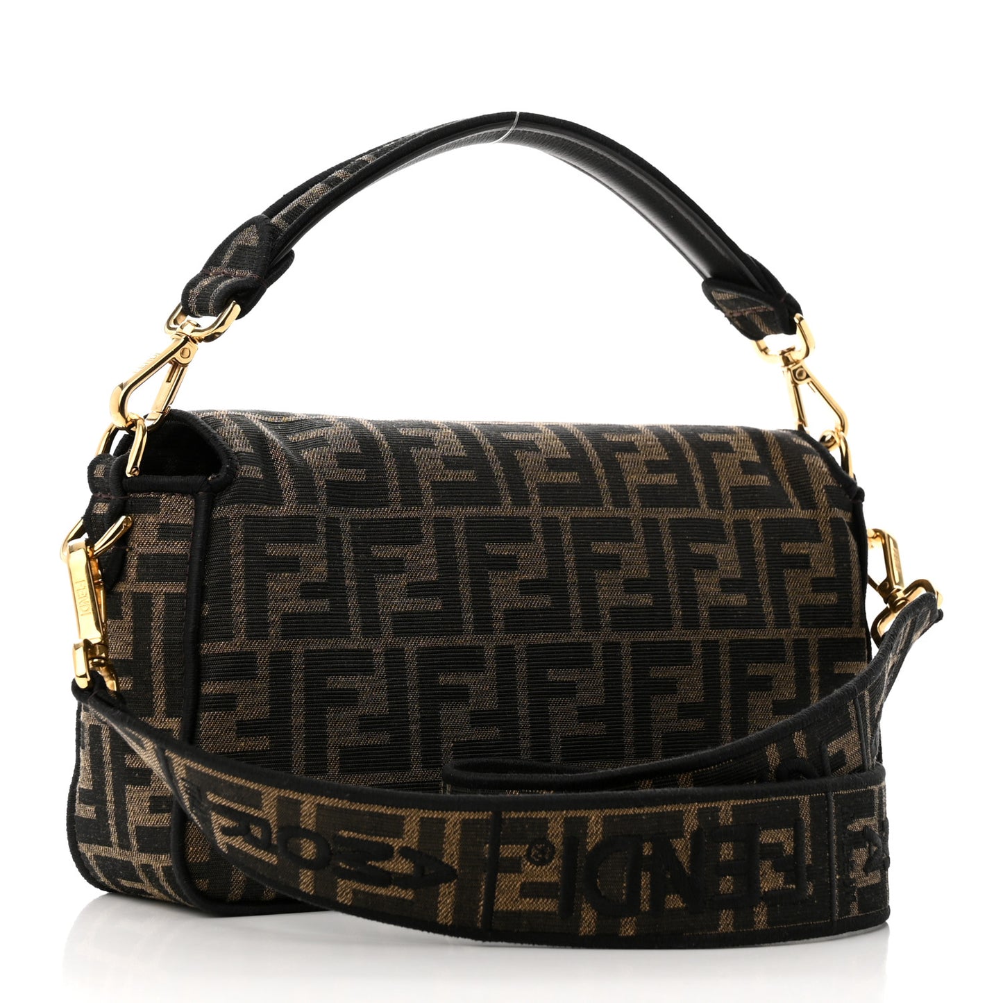 Fabric Jacquard FF 1974 Medium Baguette Tobacco Moro Black