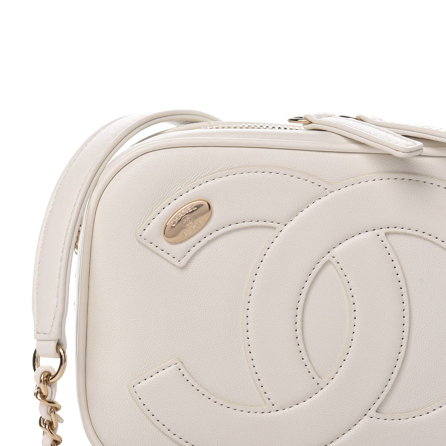 Lambskin CC Mania Camera Case White
