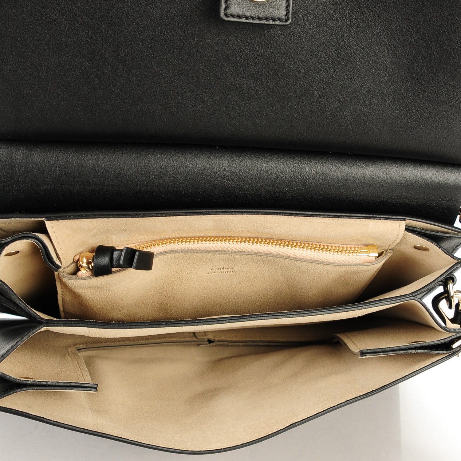 Chloe Suede Calfskin Medium Faye Shoulder Bag Black 5 of 8