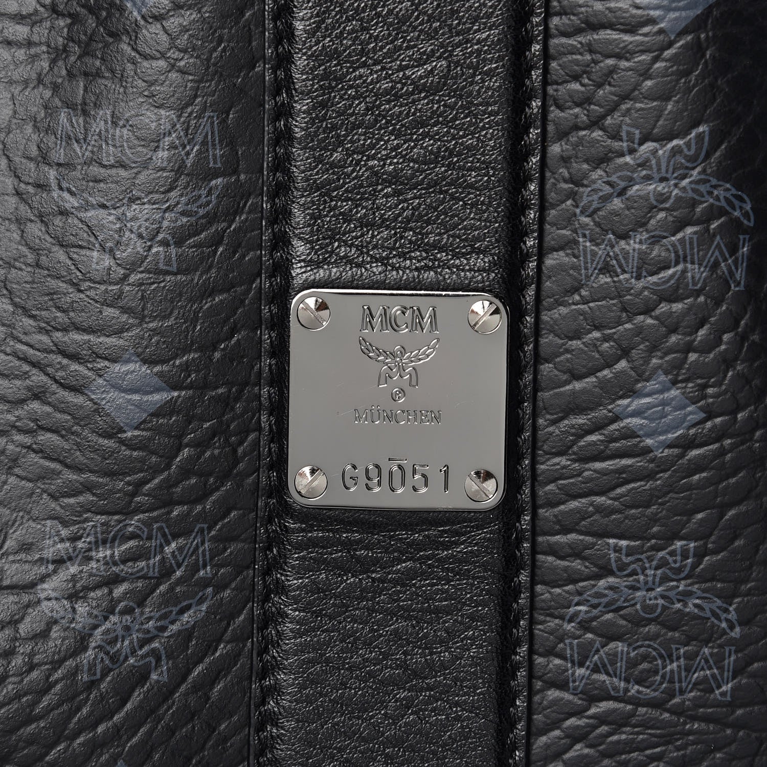 MCM Visetos Medium Liz Reversible Shopper Tote Black 10 of 11