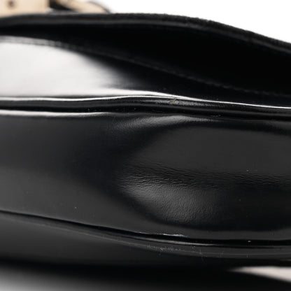 Gucci Monogram Calfskin Small Jackie O Hobo Black 10 of 13