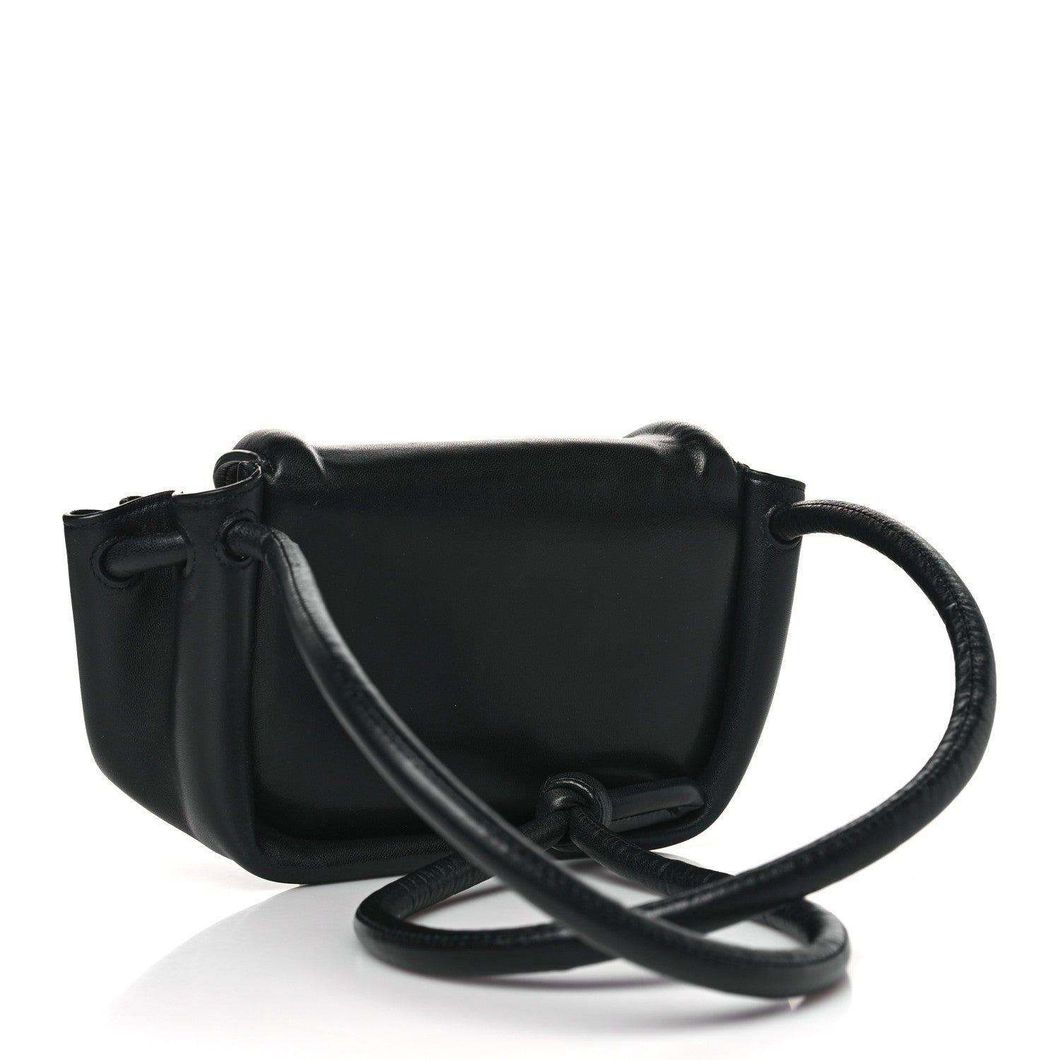 Bottega Veneta Lambskin Small Beak Triangle Flap Shoulder Bag Black 3 of 10