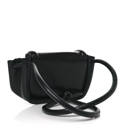 Bottega Veneta Lambskin Small Beak Triangle Flap Shoulder Bag Black 3 of 10