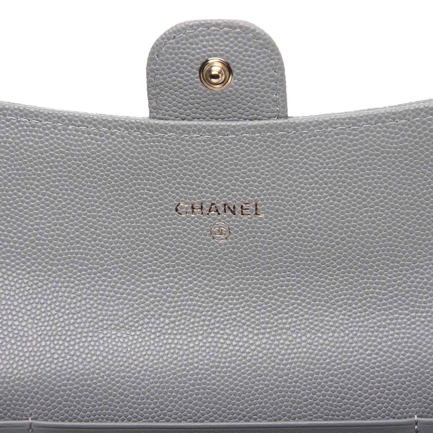 Chanel Caviar Quilted Medium Flap Wallet Grey 6 of 8