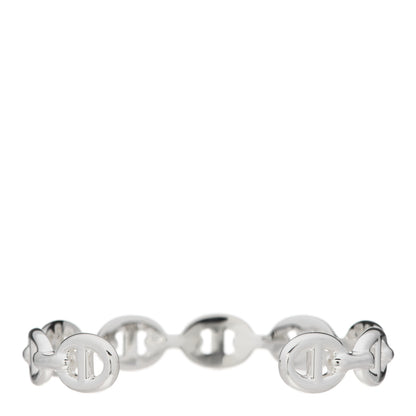 Hermes Sterling Silver MM Chaine d'Ancre Enchainee Cuff Bracelet SH 2 of 4