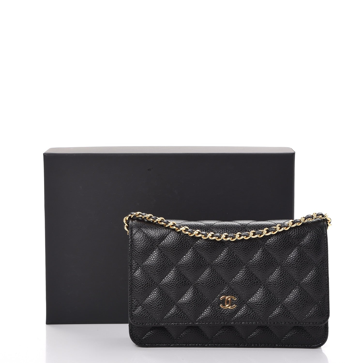 Chanel Caviar Quilted Wallet On Chain WOC Black 9 of 9