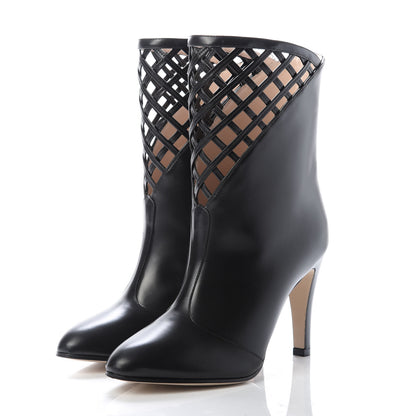 Gucci Plume Calfskin Damir Lattice Cutout Boots 36 Black 3 of 10